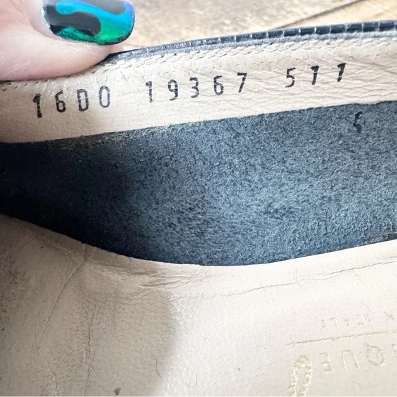 Salvador Ferragamo Black Loafers with Gold Accent - Picture 13 of 14